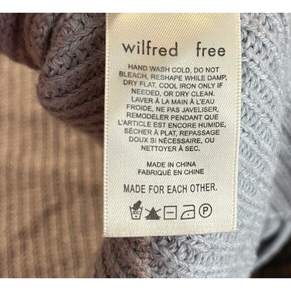 Aritzia Wilfred Free Unwind Wool Cardigan Small Open Front Chunky Cozy 248 - Picture 6 of 7